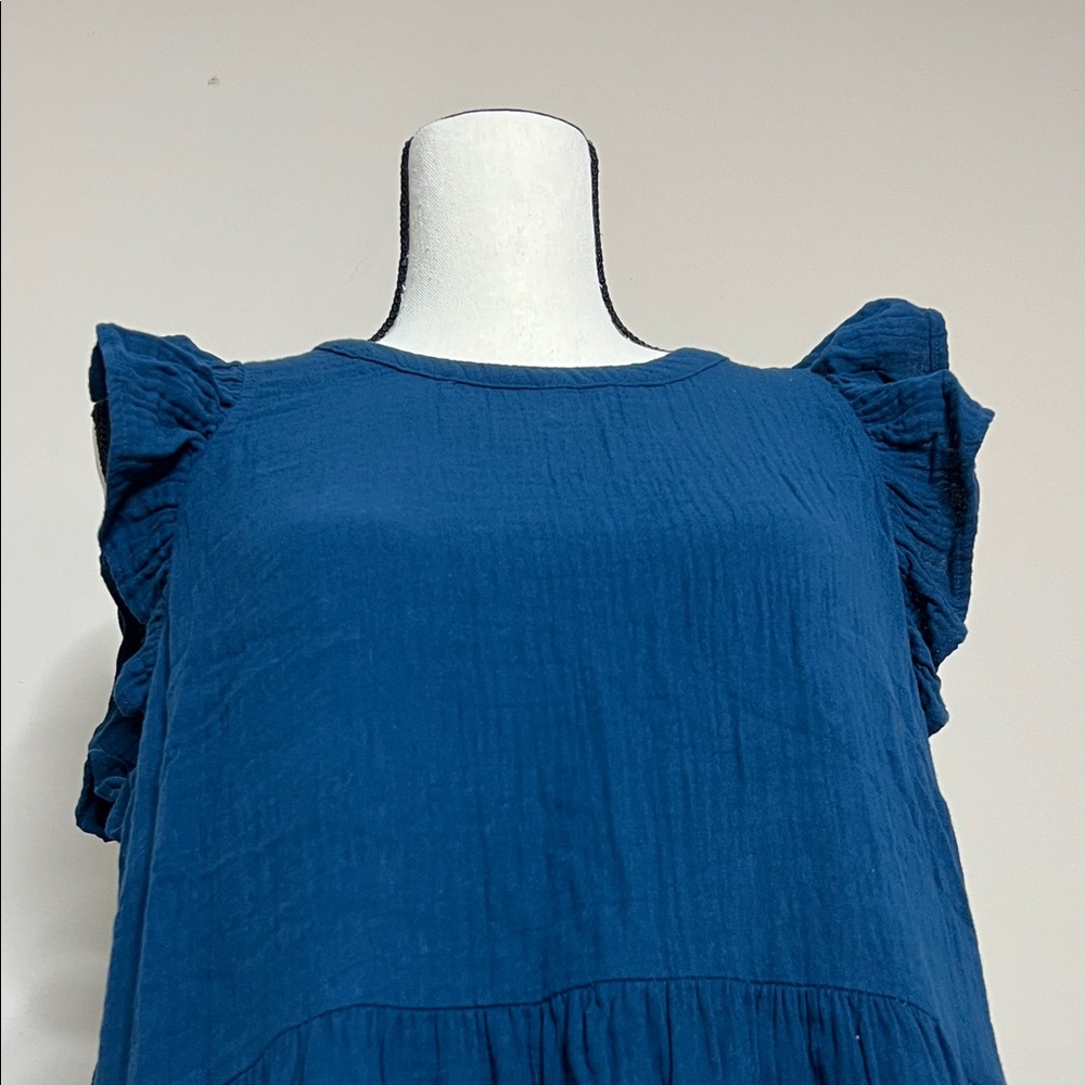 Universal Thread Elegant Blue Ruffle Maxi Dress - image 5